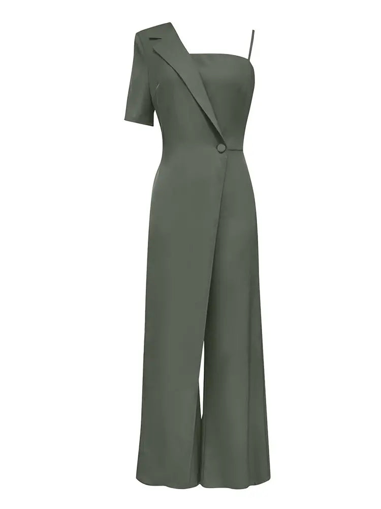 Strapless Backless Wide-Leg Jumpsuit