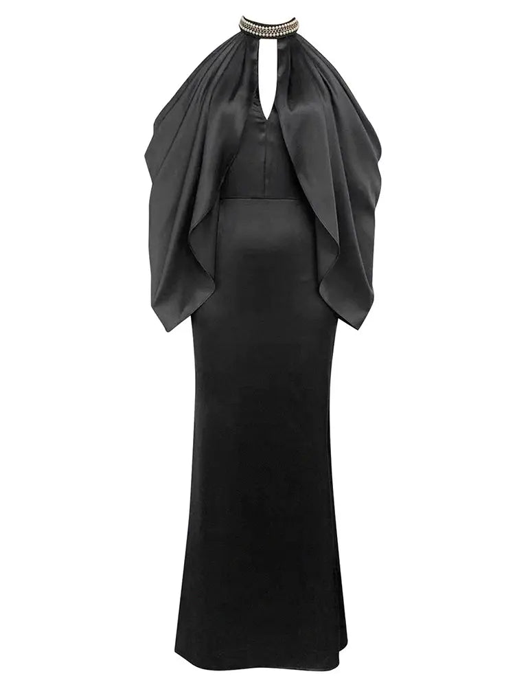 Off-Shoulder Hollow Neck Dress