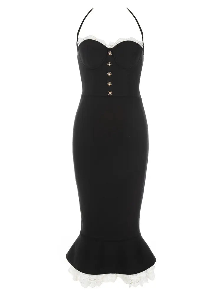 Spaghetti Strap Fishtail Dress