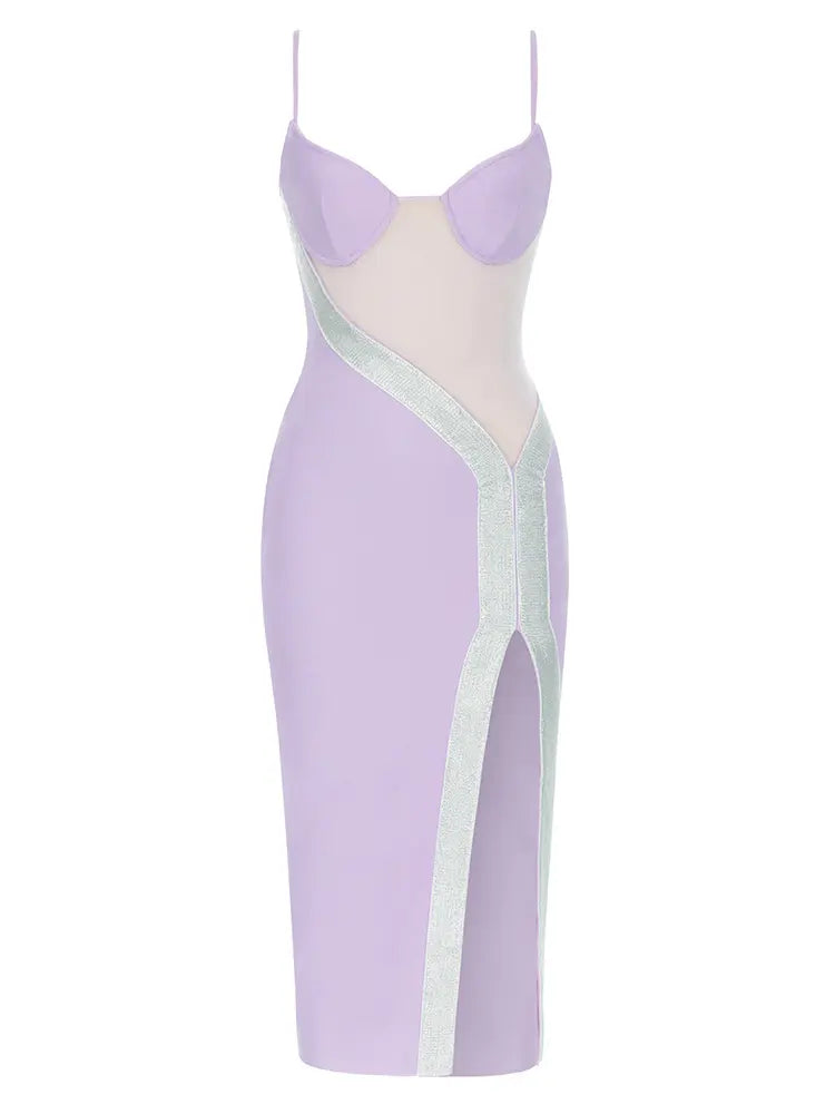 Vintage Backless Mesh Dress