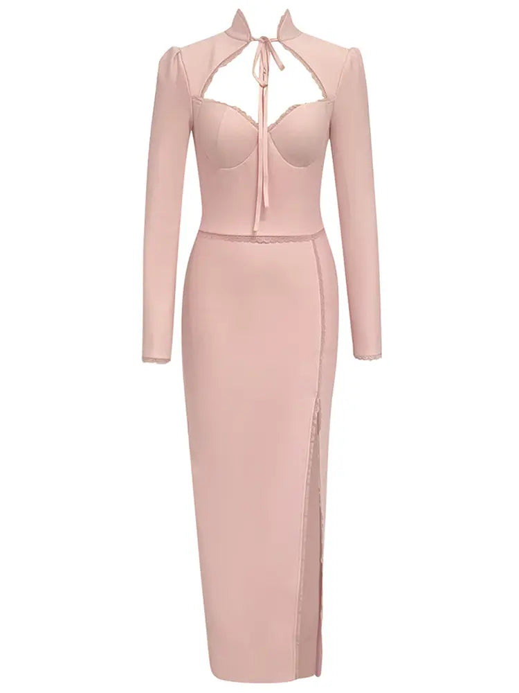 Fashion Long Sleeve Strapless Dress