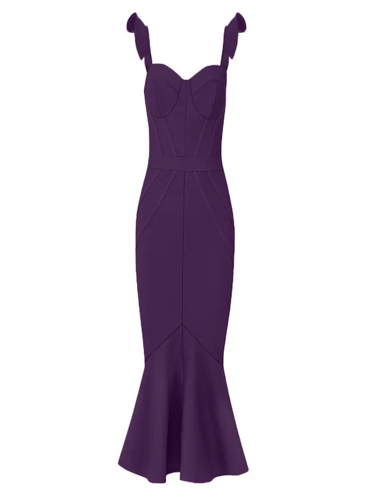Strap Ruffle Hem Dress