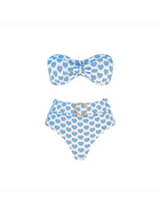 Heart Print Skirted Bikini Vacation Set