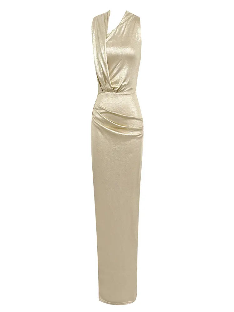 & Chic Sleeveless Split Dress