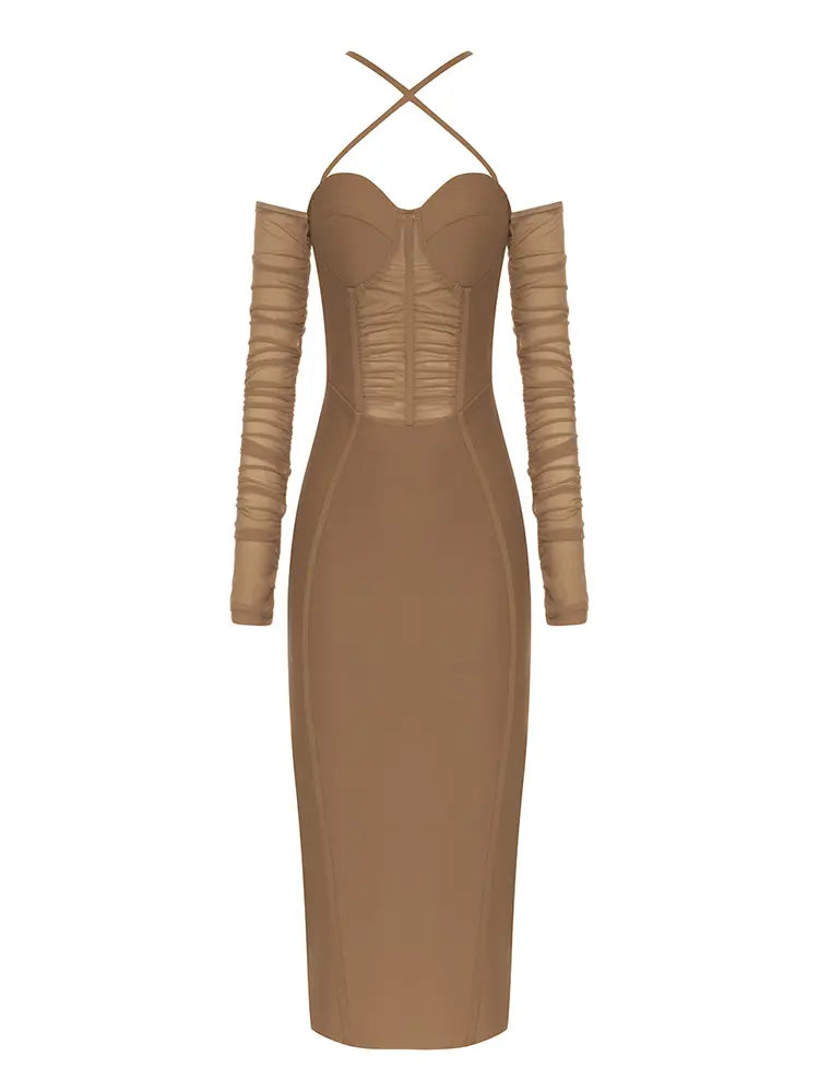 Off-Shoulder Backless Dress