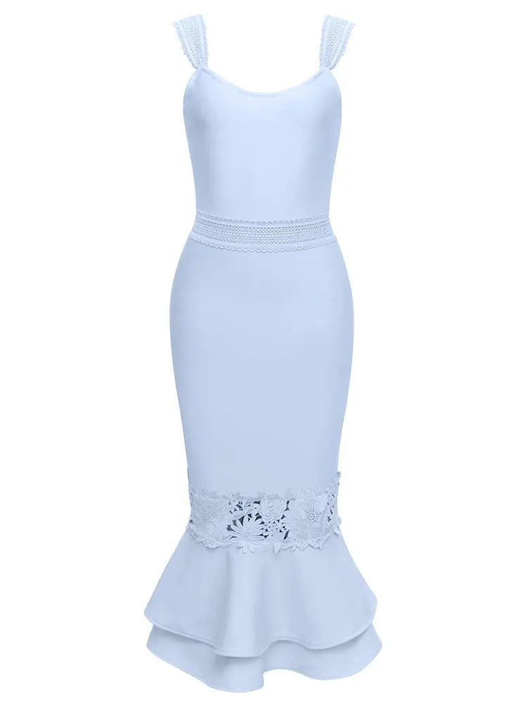Lace Bandage Fish-tail Dress