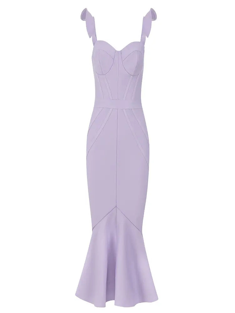 Strap Ruffle Hem Dress