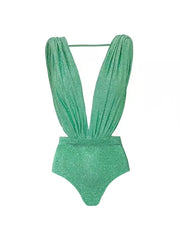 Sparkling Deep V Swimsuit Set