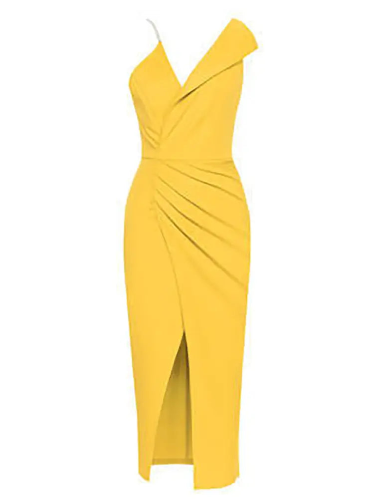One-Shoulder Sleeveless Dress