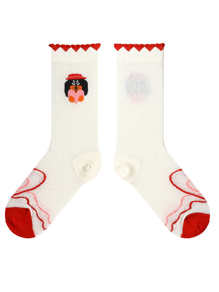 Cartoon Puppy Pattern Socks