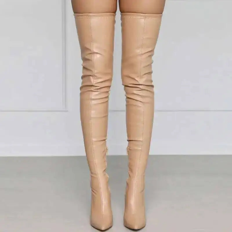 Apricot Thigh High Boots
