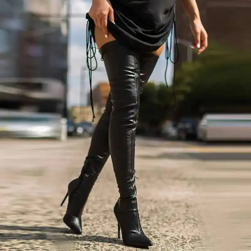 Apricot Thigh High Boots