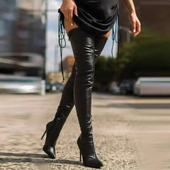 Apricot Thigh High Boots
