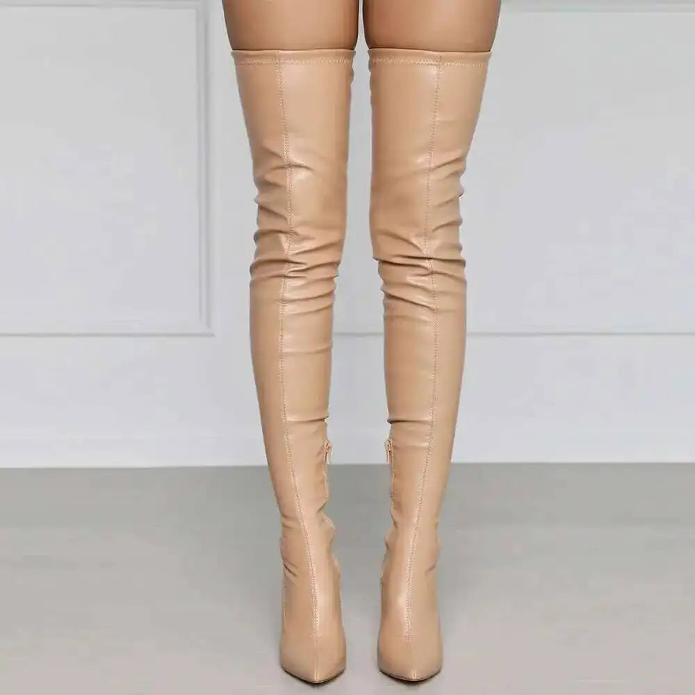 Apricot Thigh High Boots