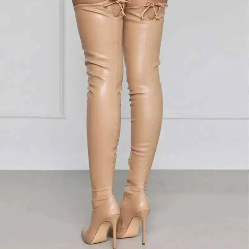Apricot Thigh High Boots