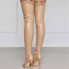 Apricot Thigh High Boots