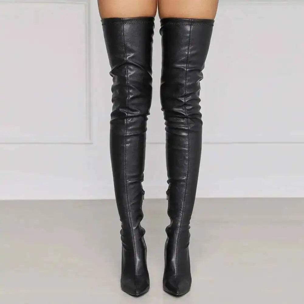 Apricot Thigh High Boots