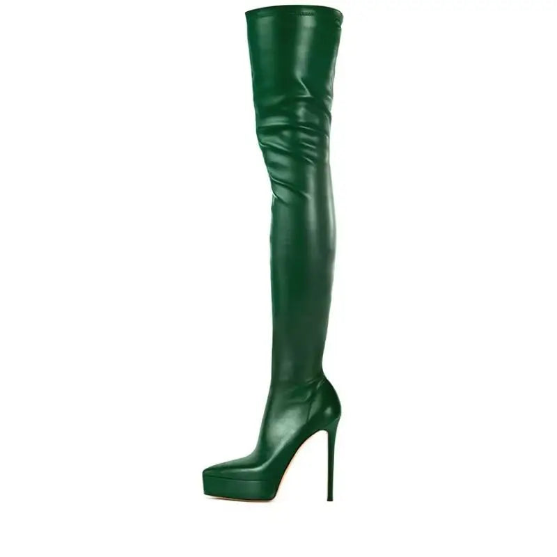 Arden Furtad Spring Platform Elastic Thigh high Boots