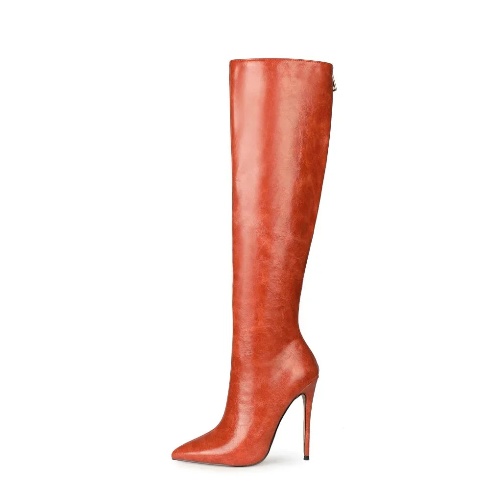 winter Thin heels Knee High Boots