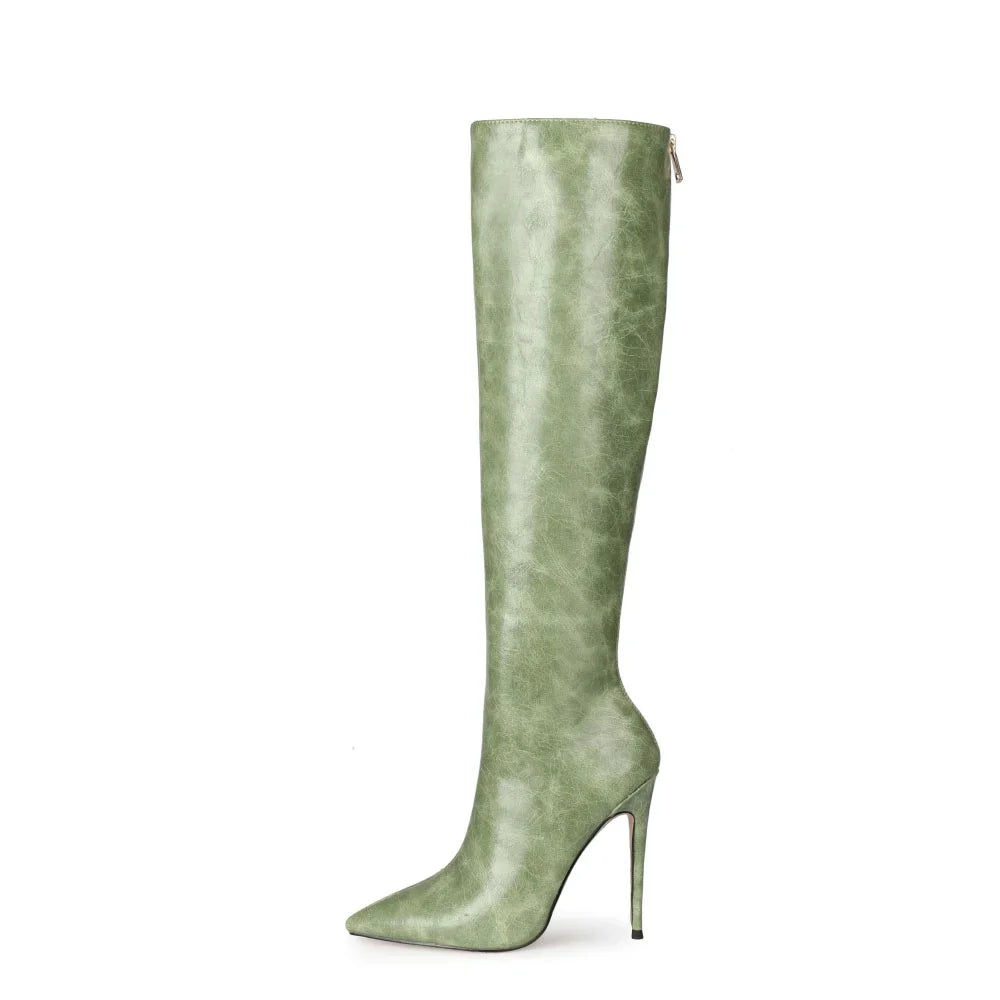 winter Thin heels Knee High Boots