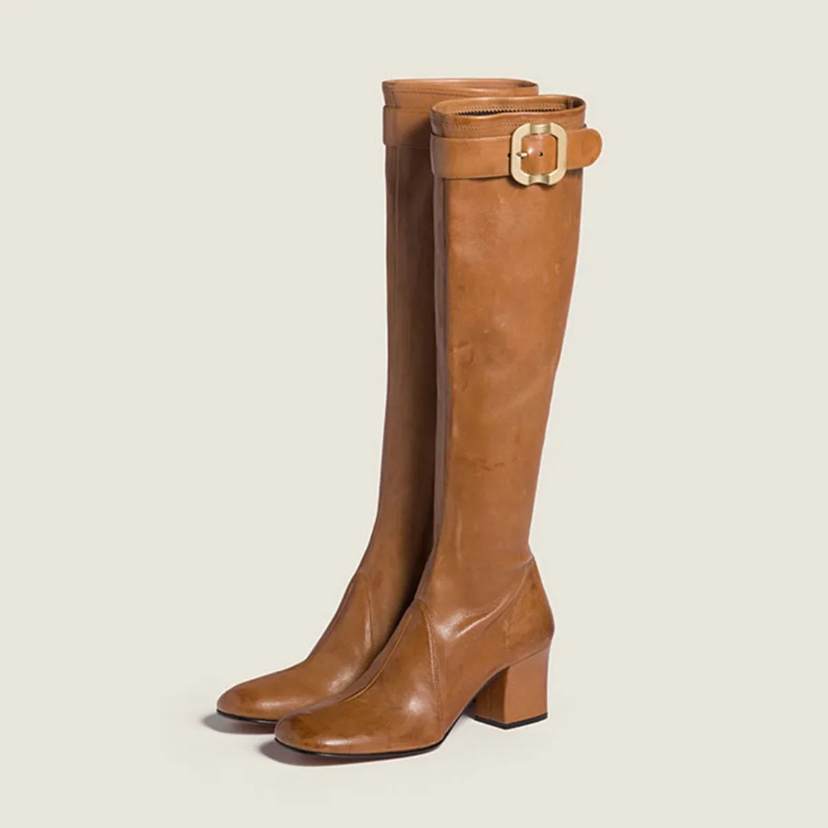 Autumn Belt buckle skinny Boots