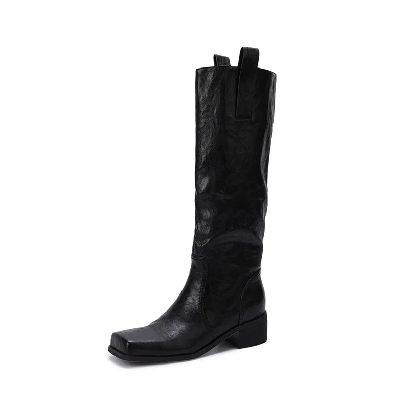 Autumn Brown Microfiber Riding Boots