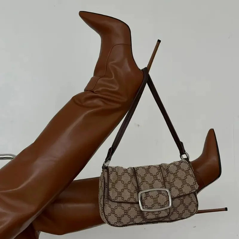 Autumn Brown Thin heels Over the Knee Boots