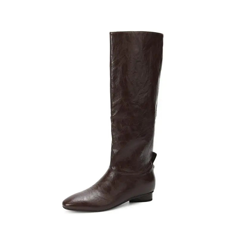 Autumn Microfiber Riding Boots