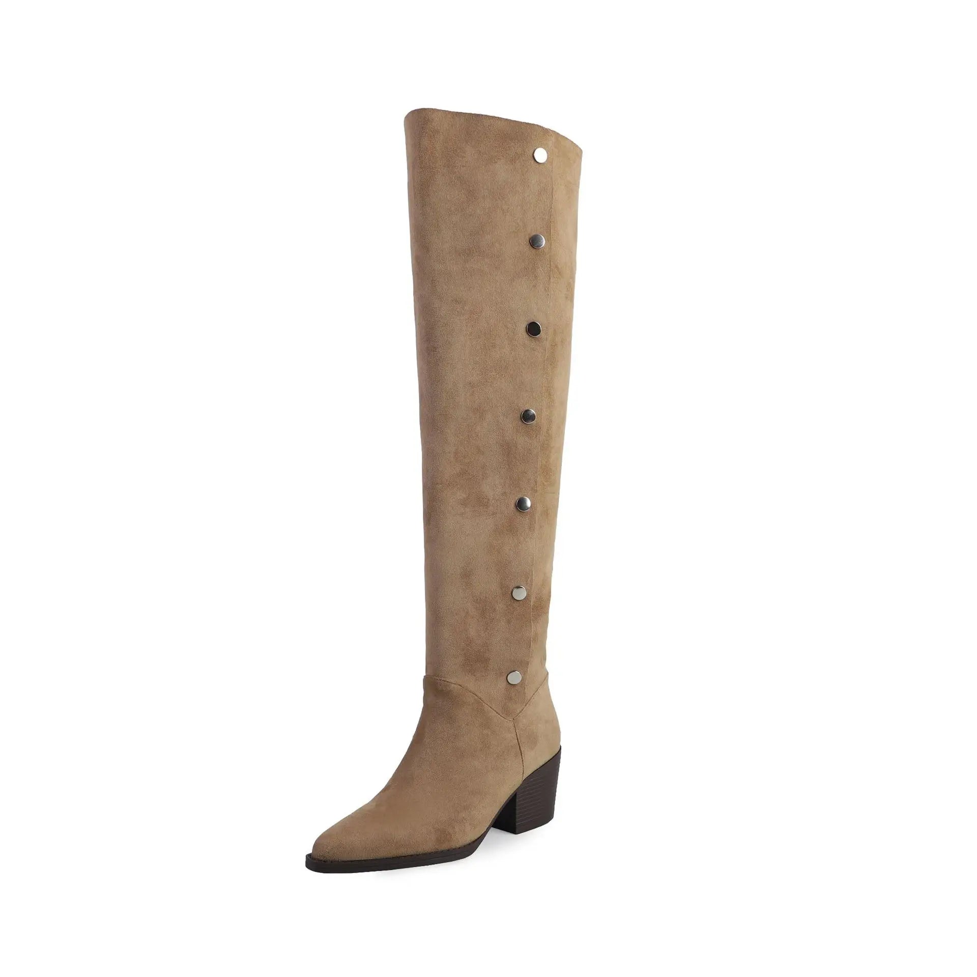 Autumn Suede Pleated Knee high Boots
