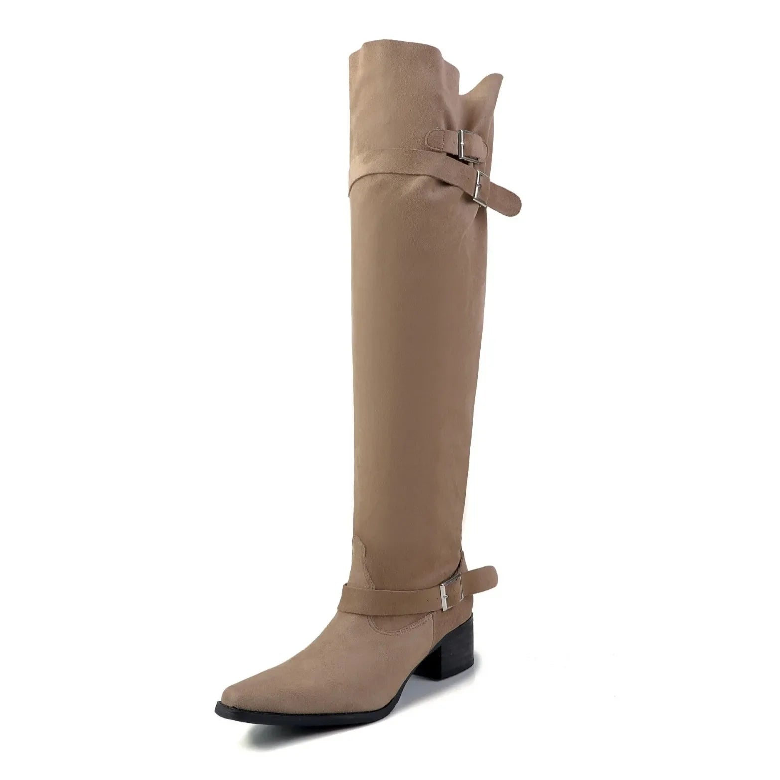 Autumn suede Pleated Large tubular Boots