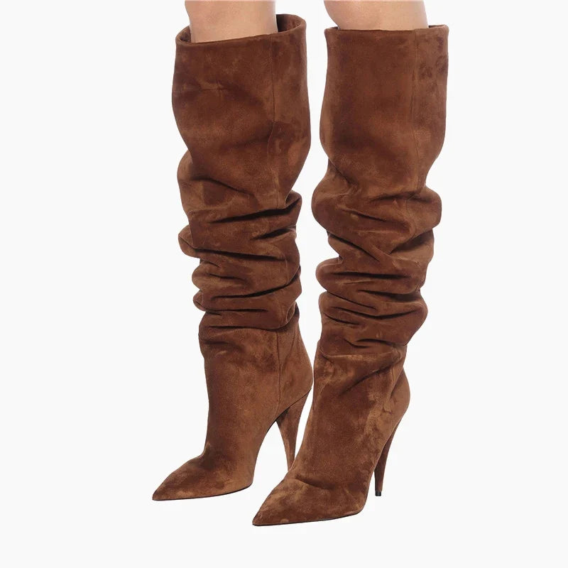 Suede trouser legs Boots