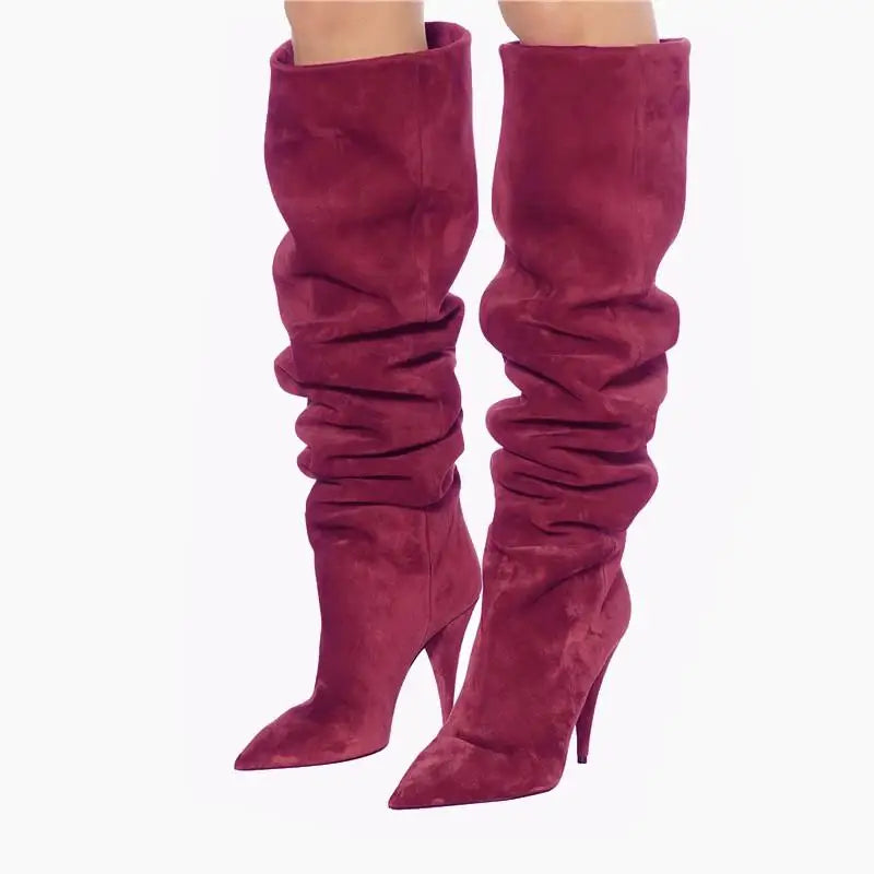 Suede trouser legs Boots
