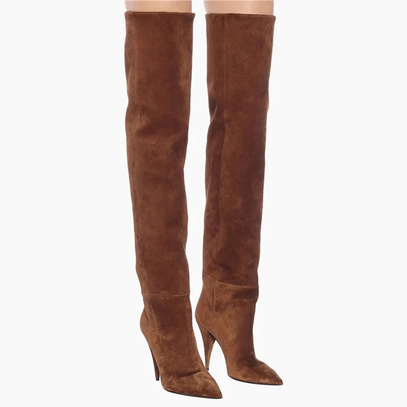 Suede trouser legs Boots