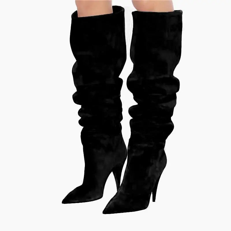 Suede trouser legs Boots