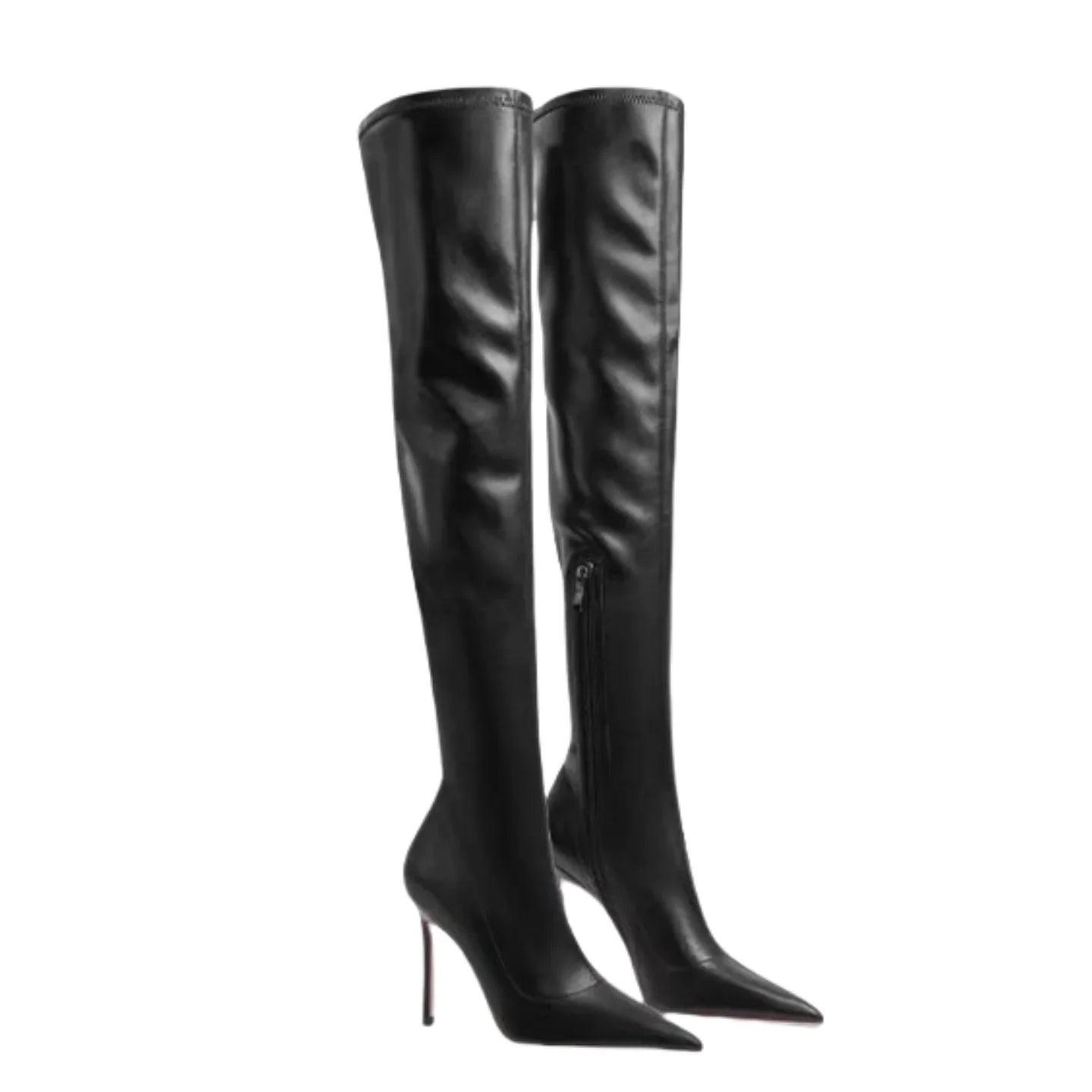Winter brown Elastic Over the knee Boots