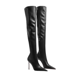 Winter brown Elastic Over the knee Boots