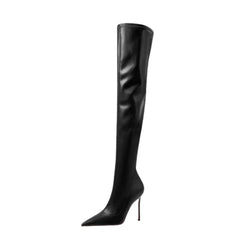 Winter brown Elastic Over the knee Boots