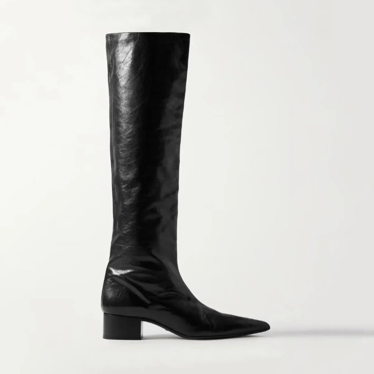 Autumn Black cowhide Modern Boots