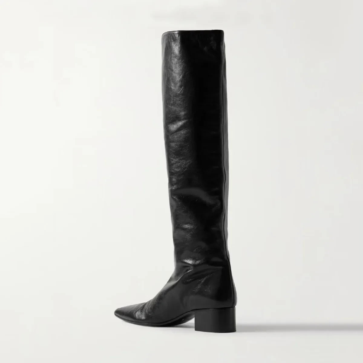 Autumn Black cowhide Modern Boots