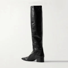 Autumn Black cowhide Modern Boots