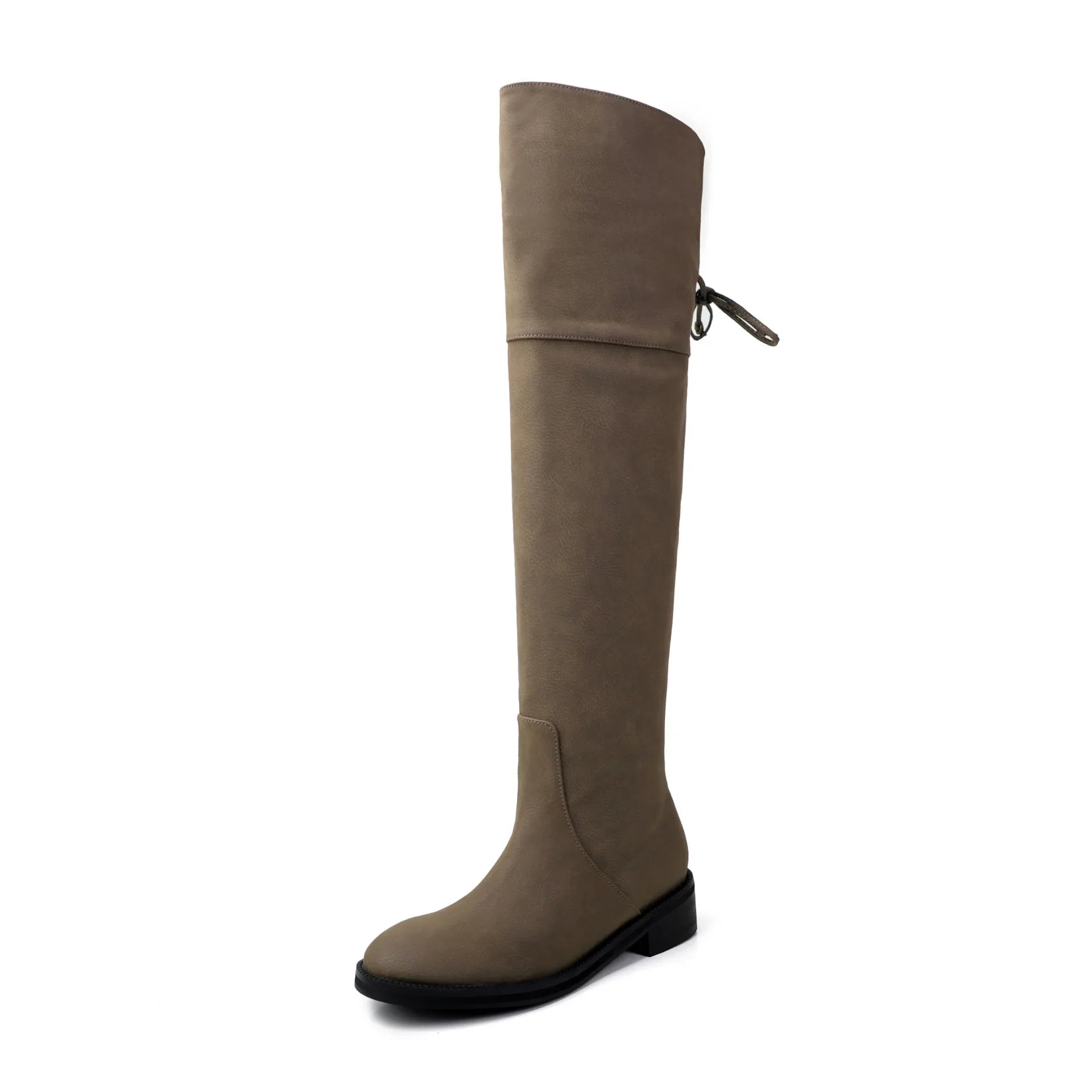 Autumn Black cowhide Riding Boots