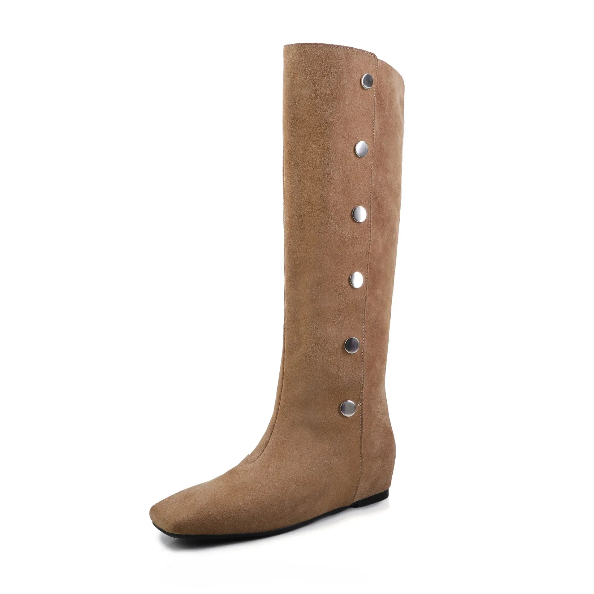 Autumn Brown Cow suede Increased Internal Modern Boots