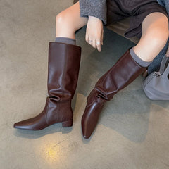 Autumn Burgundy cowhide Modern Boots