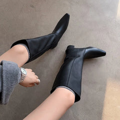 Autumn Burgundy cowhide Modern Boots