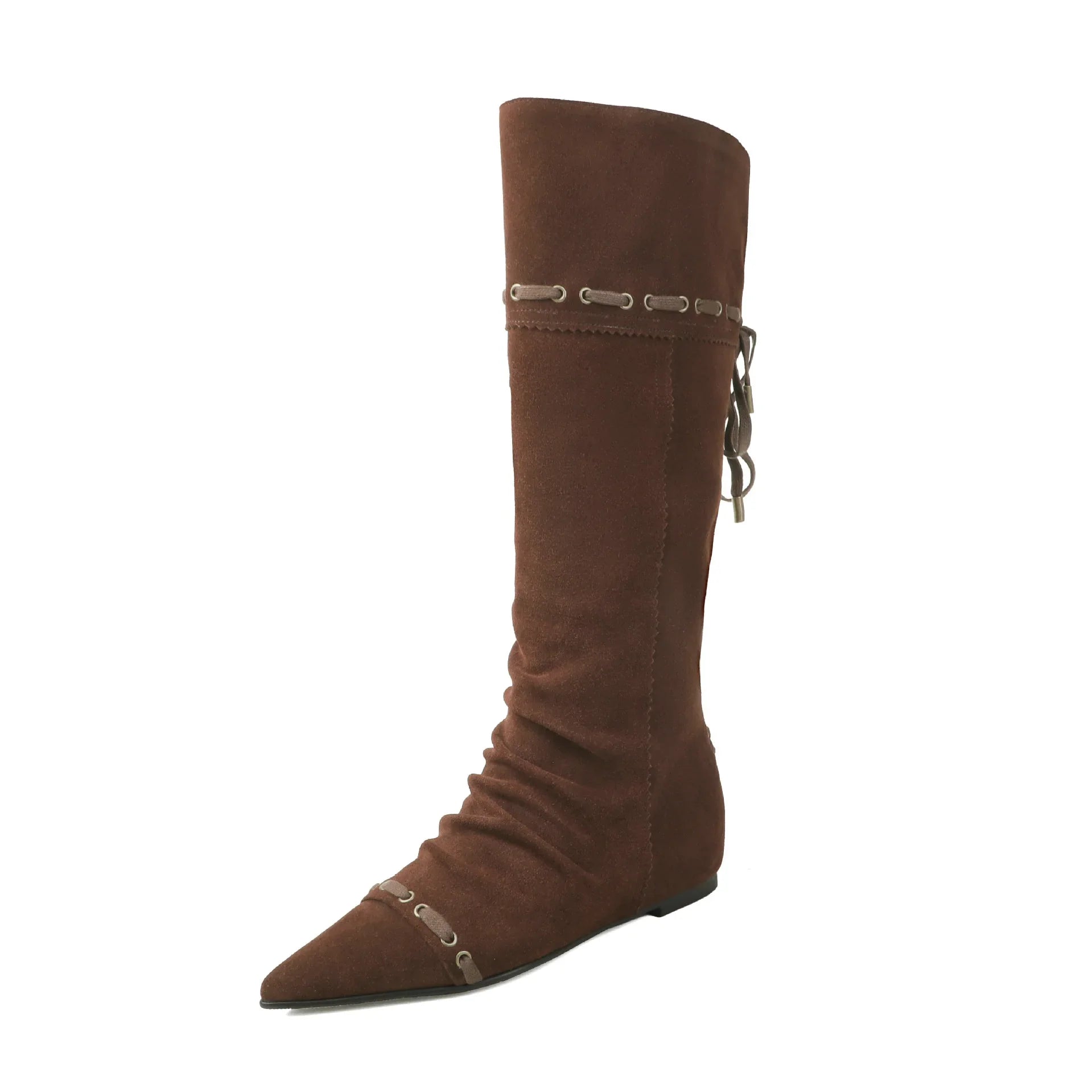 Autumn Cow suede Increased Internal Western Boots
