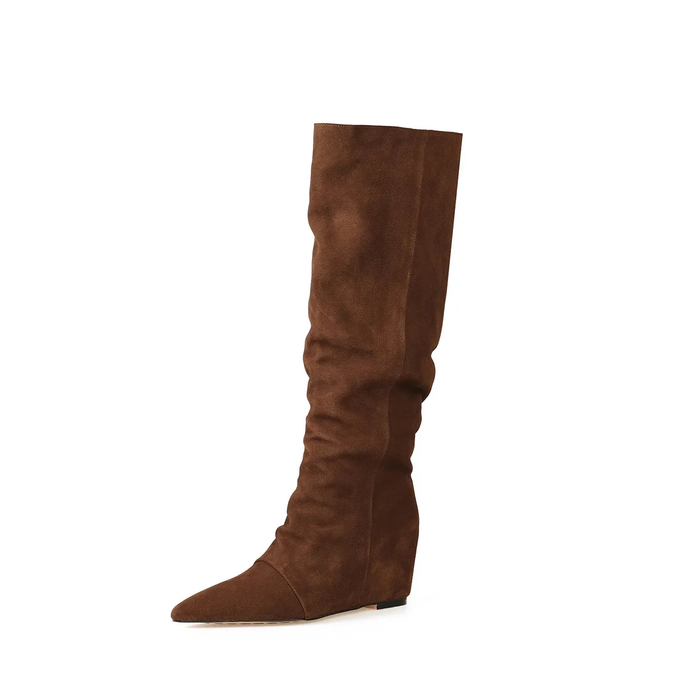 Autumn Cow suede Wedges Modern Boots