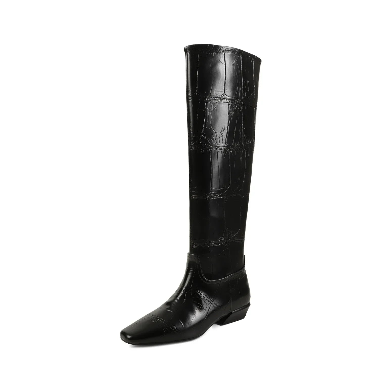 Autumn Embossed cowhide Modern Boots