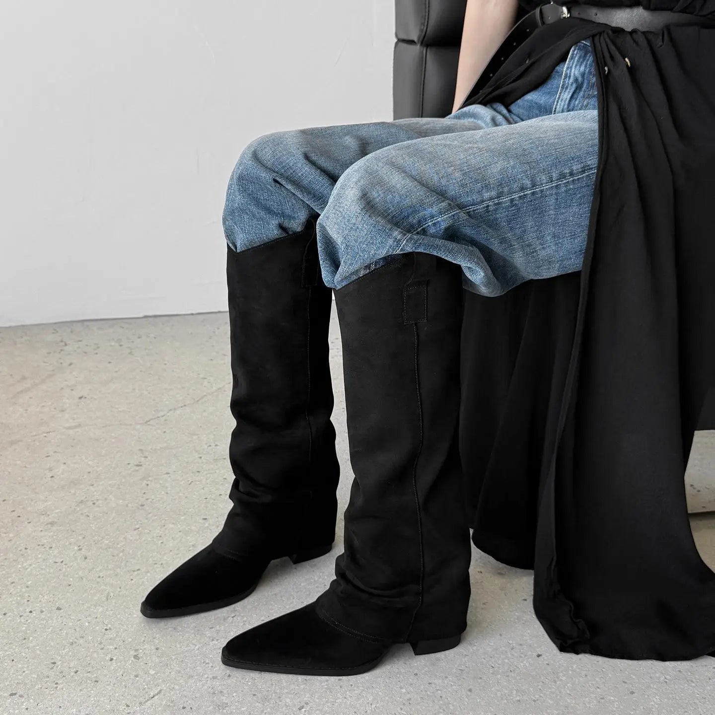 Autumn Sheep suede Trouser legs Boots