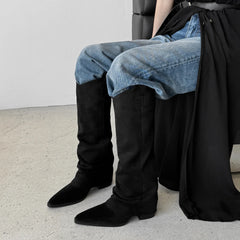 Autumn Sheep suede Trouser legs Boots