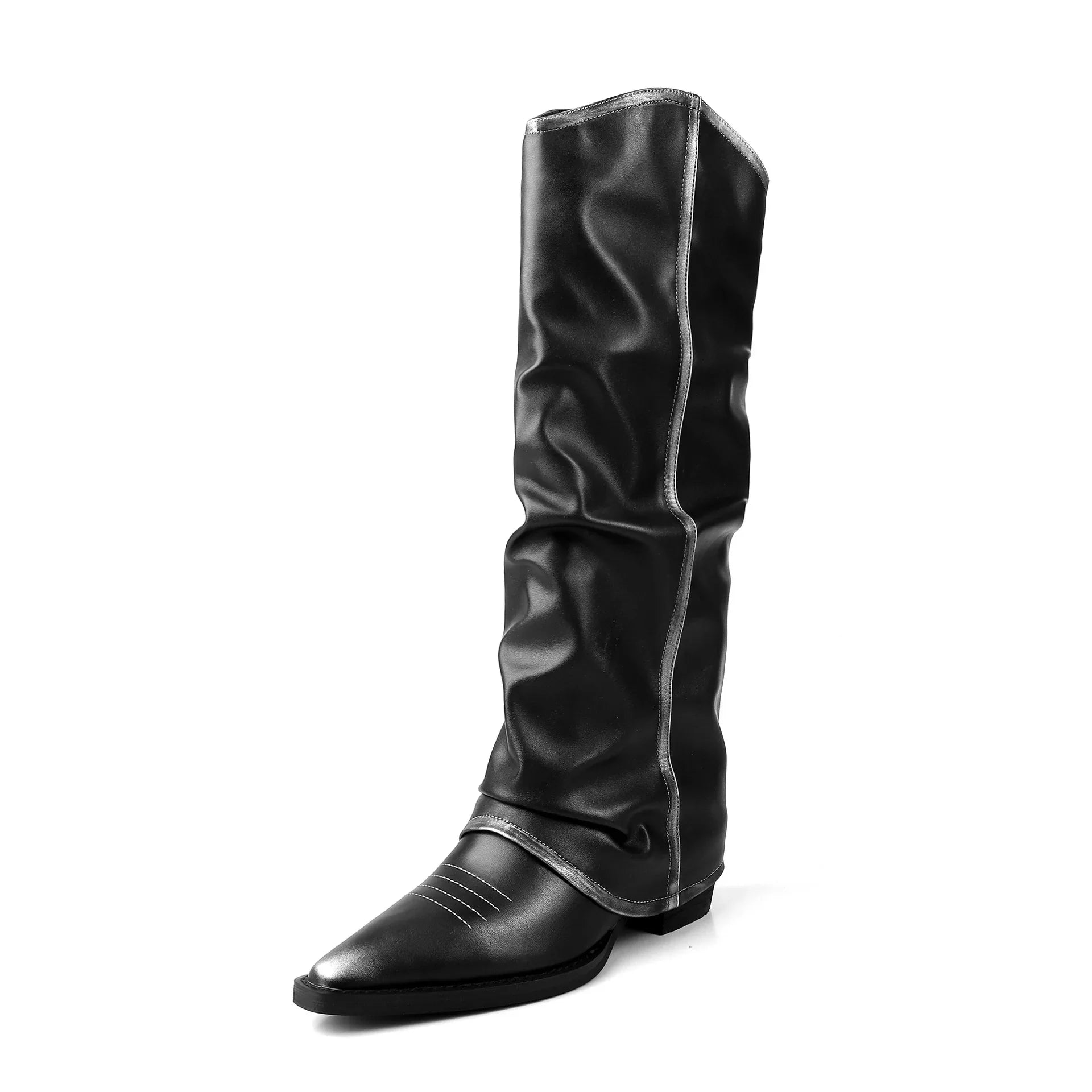 Autumn cowhide Trouser legs Boots